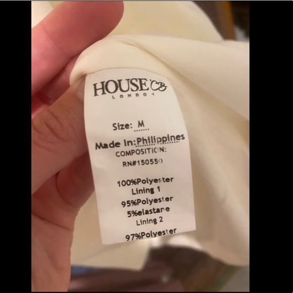 House Of CB Loretta Ivory Satin Strapless Dress - Picture 10 of 12